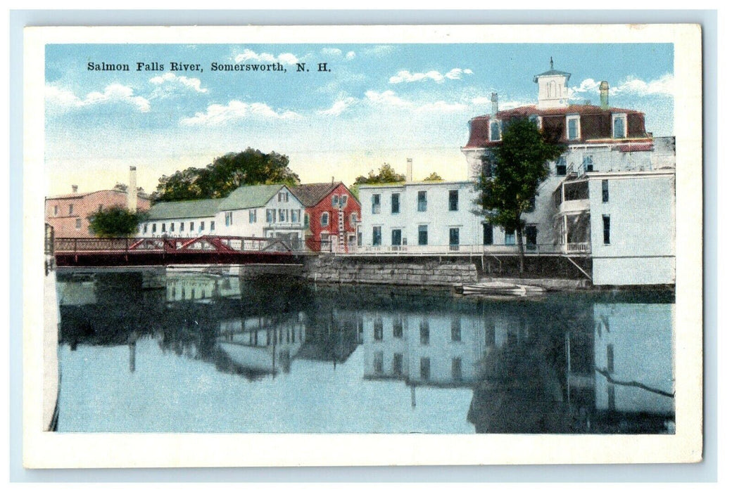 c1910's Salmon Falls River Somersworth New Hampshire NH Antique Postcard
