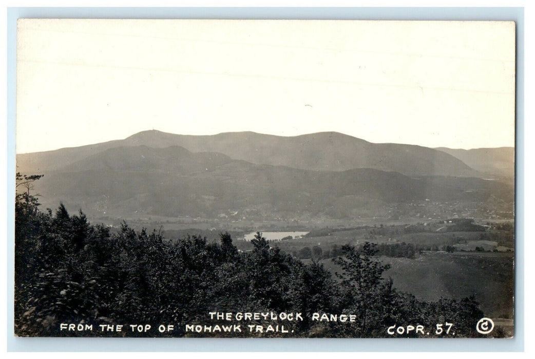 c1910's The Greylock Range From Top Of Mohawk Trail MA RPPC Photo Postcard