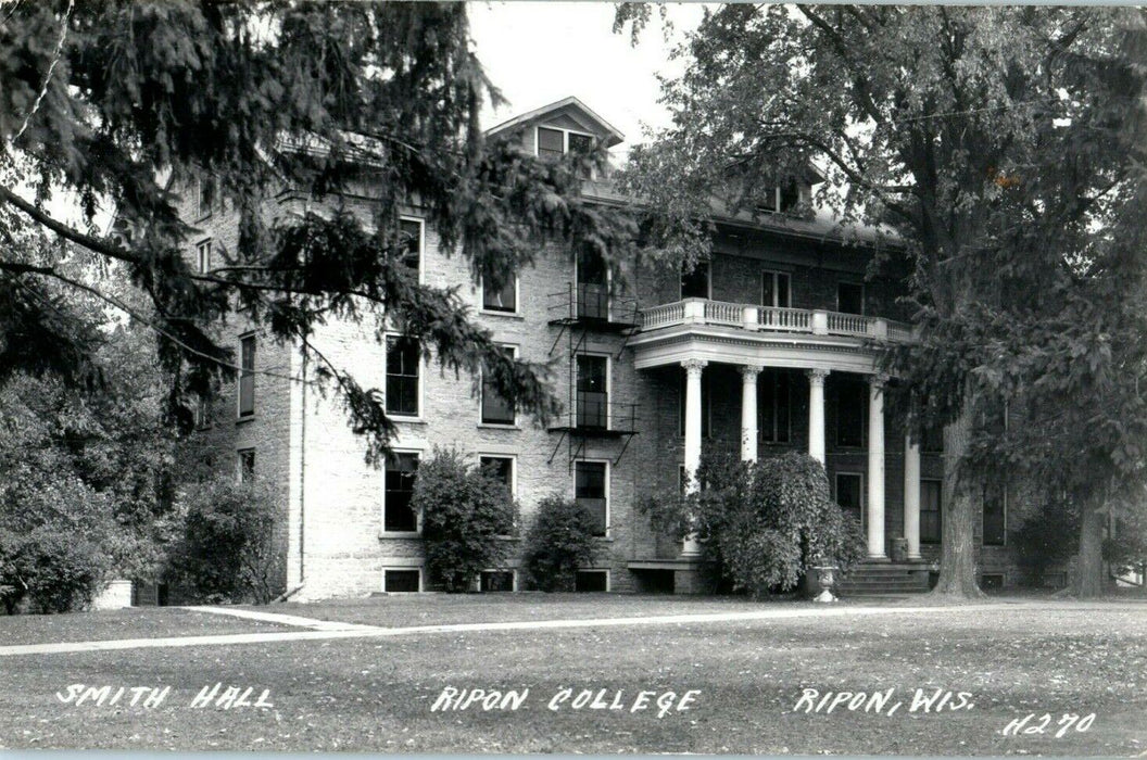 1946 Ripon College Wisconsin WI Smith Hall RPPC Photo Postcard