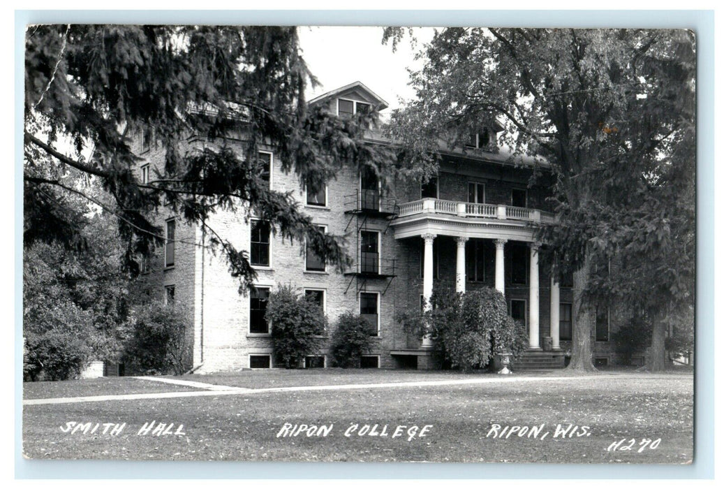 1946 Ripon College Wisconsin WI Smith Hall RPPC Photo Postcard