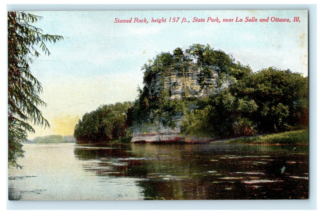 Starved Rock State Park LaSaIle Ottawa Illinois c1910 Antique Postcard
