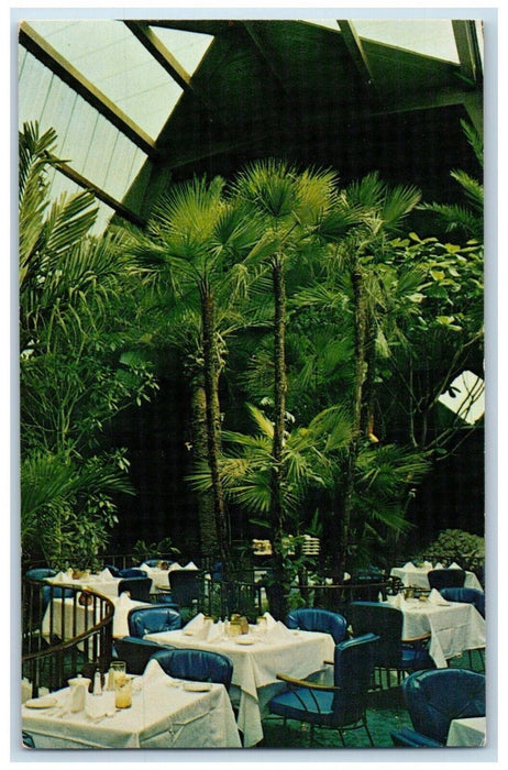 The Cascades Garden Restaurant & Lounge Dining Room Deerfield Beach FL Postcard