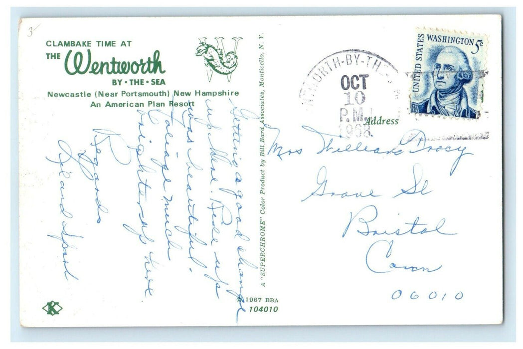1968 Clambake Time At Wentworth Seafoods Portsmouth New Hampshire NH Postcard