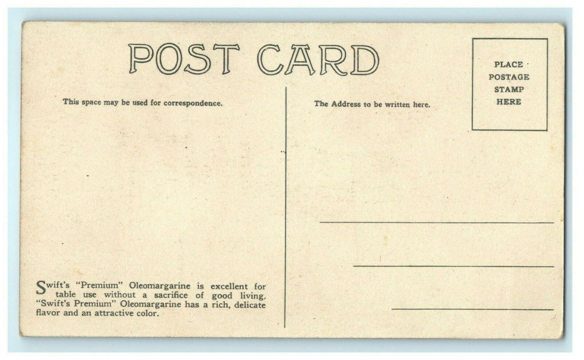 Swift's Oleomargarine 1918 Advertising Poem Funny Comic Antique Postcard