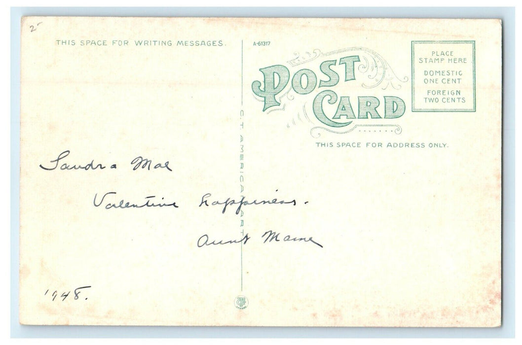 1948 St. John's Church Interior Portsmouth New Hampshire NH Antique Postcard