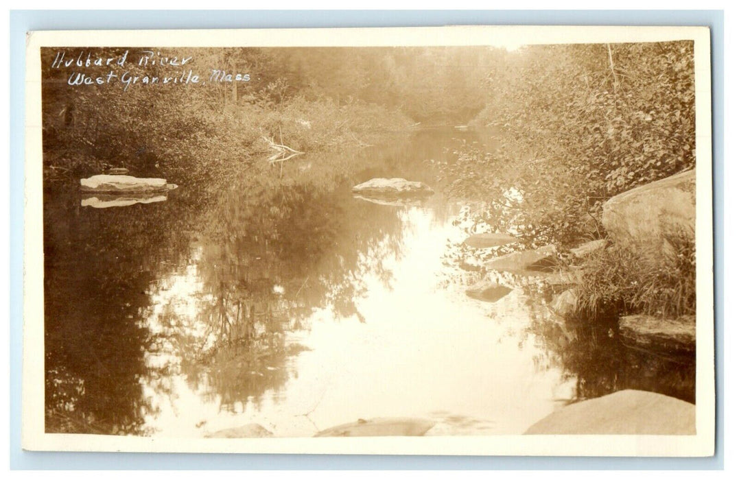 c1940's Hubbard River West Granville Massachusetts MA RPPC Photo Postcard