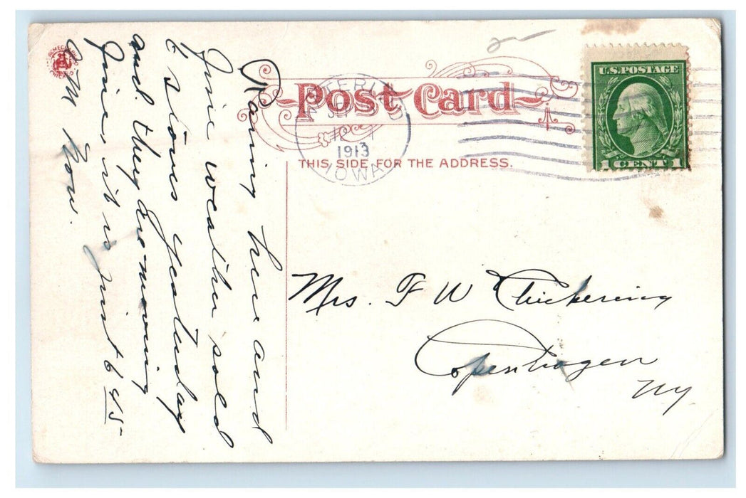 1913 Bridge Near Electric Park Waterloo Iowa IA Posted Antique Postcard