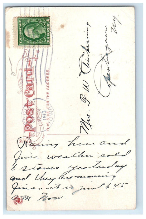 1913 Bridge Near Electric Park Waterloo Iowa IA Posted Antique Postcard