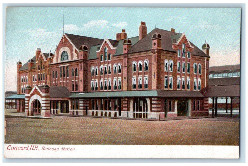 c1905's Railroad Station Building Concord New Hampshire NH Antique Postcard