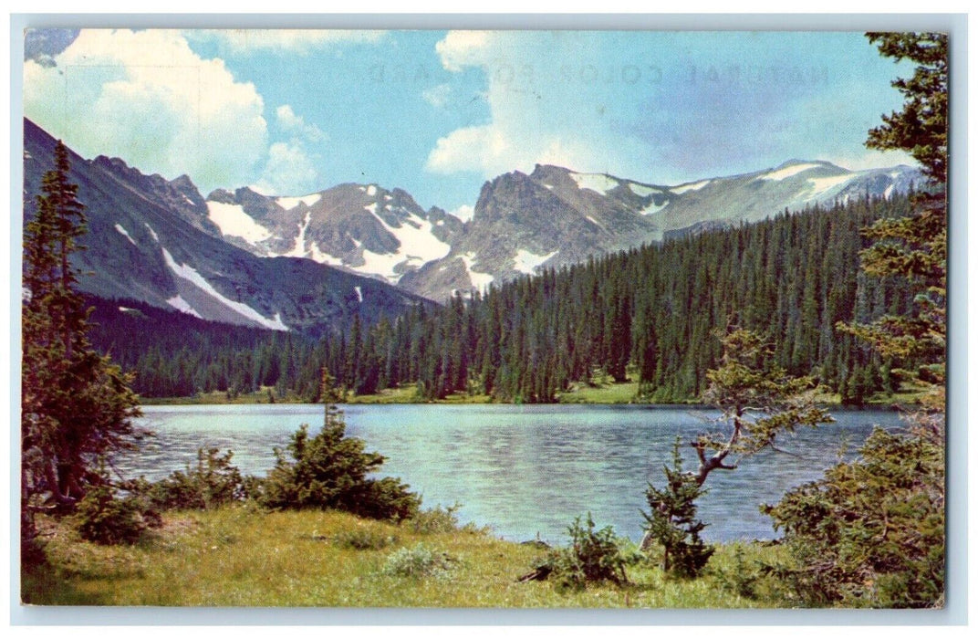 1954 Arapahoe Peaks And Long Lake Near Ward Colorado CO, Lake View Postcard