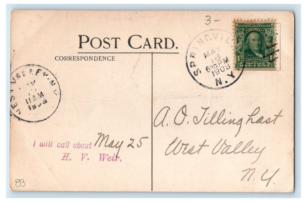 1908 Bishop Colton House Burt-Sindele Factory Advertising Buffalo NY Postcard