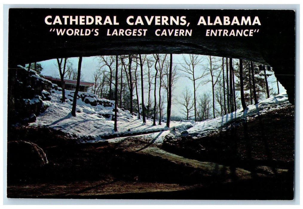 c1960's Cathedral Caverns Alabama World Largest Cavern Entrance Alabama Postcard