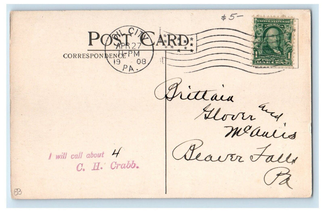 1908 Milburn Roosevelt Home Burt-Sindele Factory Advertising Buffalo NY Postcard