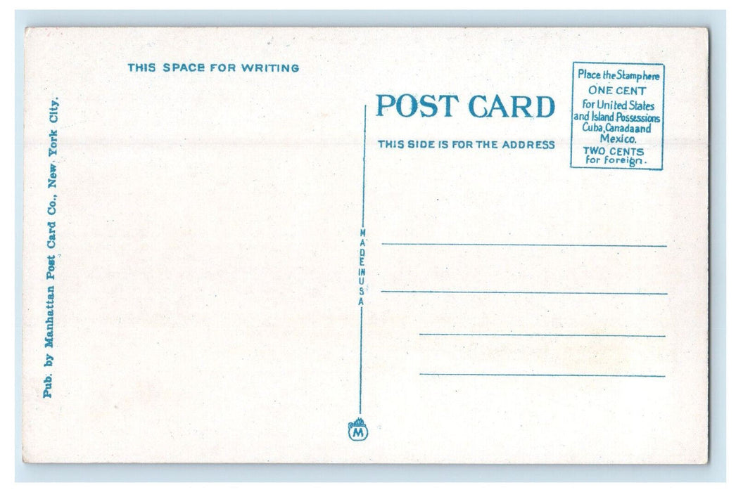 c1930s West Side High School, Newark New Jersey NJ Unposted Postcard