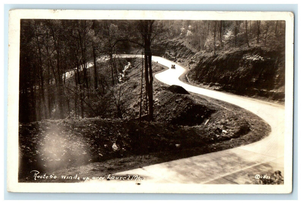 c1905 Route Winds Up Over Laurel Mountain Massachusetts MA RPPC Photo Postcard