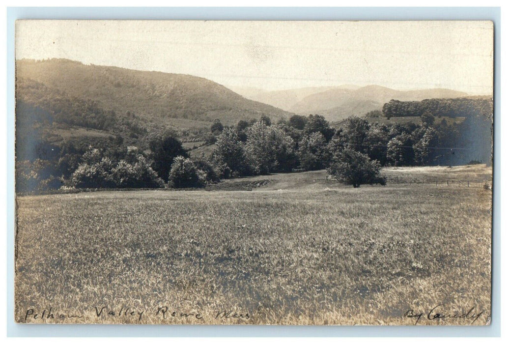 c1910's View Of Pelham Valley Rowe Massachusetts MA RPPC Photo Antique Postcard