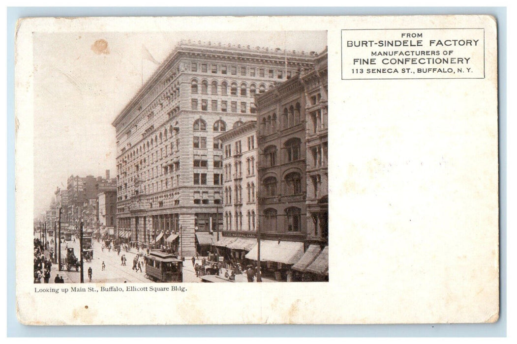 1909 Main St. Burt-Sindele Factory Advertising Buffalo New York Posted Postcard