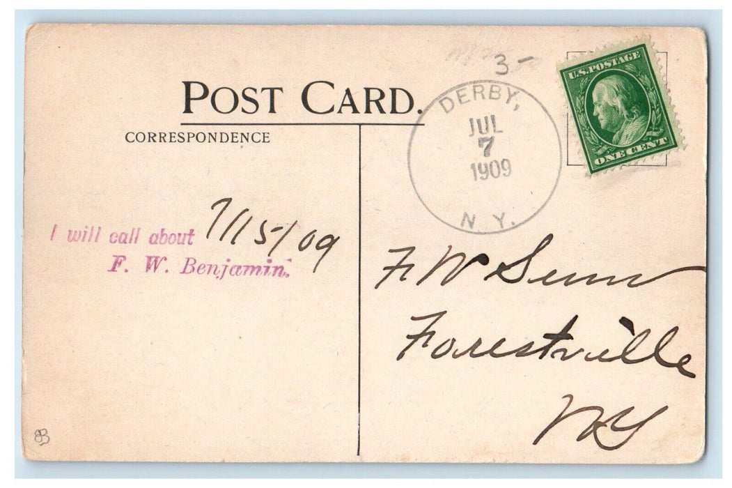 1909 Main St. Burt-Sindele Factory Advertising Buffalo New York Posted Postcard
