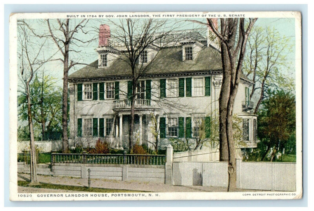 1934 Governor Langdon House Portsmouth New Hampshire NH Phostint Postcard