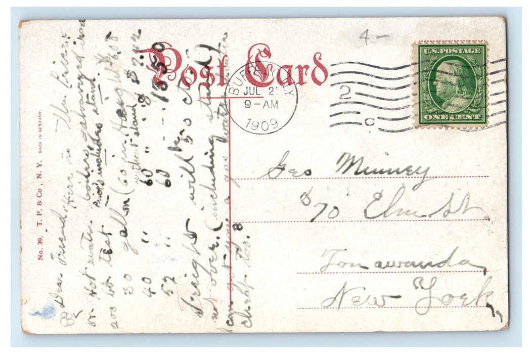 1909 Ruins Of The Seneca Building Buffalo New York NY Fire Disaster Postcard