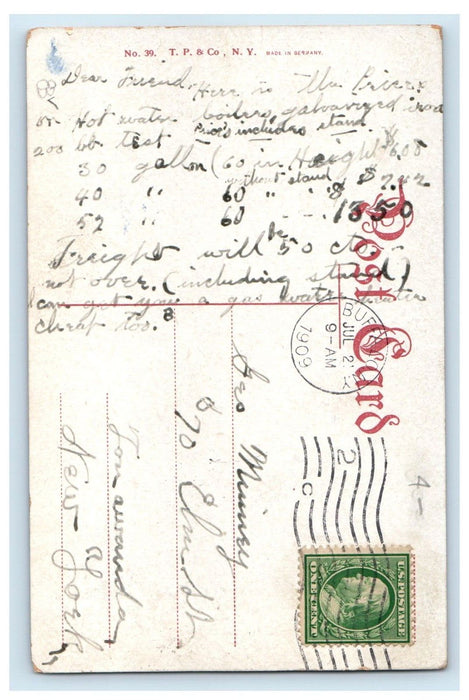 1909 Ruins Of The Seneca Building Buffalo New York NY Fire Disaster Postcard
