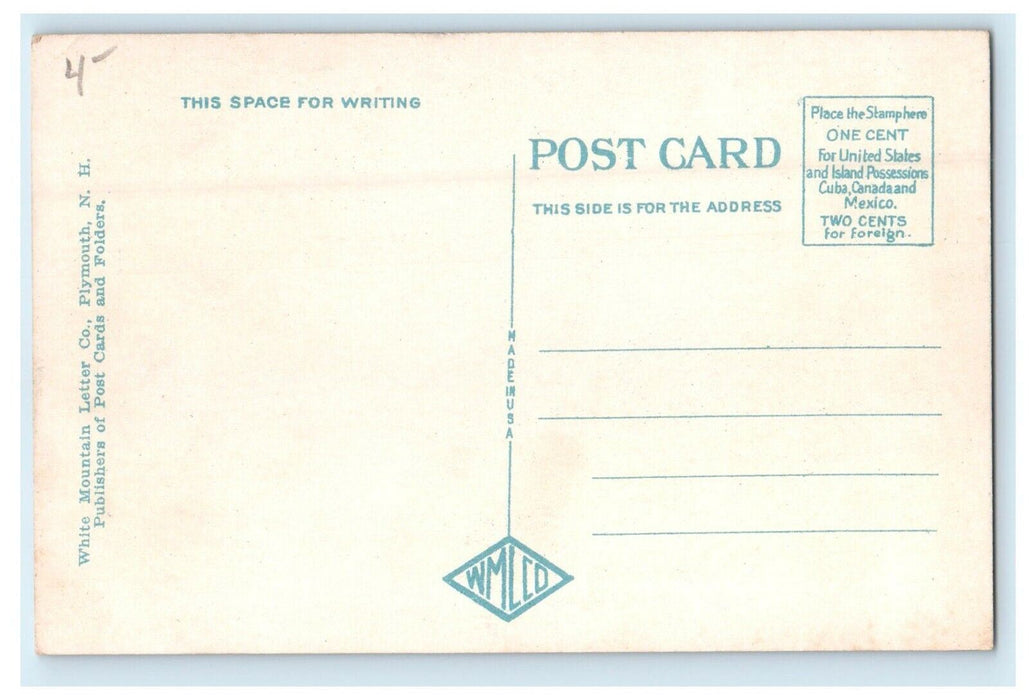 View Of High School Building Plymouth New Hampshire NH Vintage Postcard