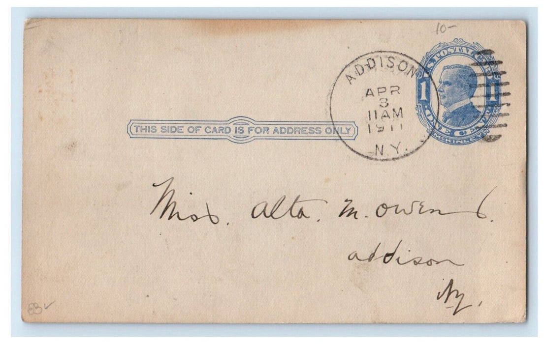 1911 Buffalo Wholesale Hardware Co. Knives Trolley Advertising NY Postcard