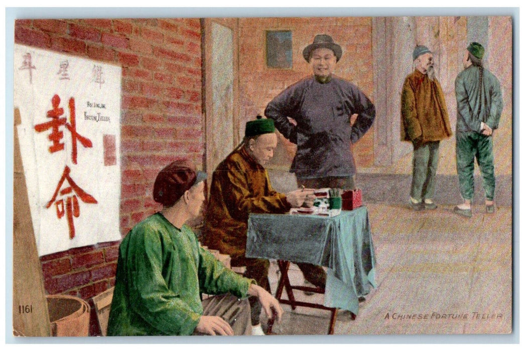 A Chinese Fortune Teller Chinatown San Francisco California CA Antique Postcard