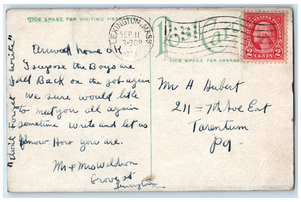 c1910's North Side Lexington Green Lexington Massachusetts MA AntiquePostcard