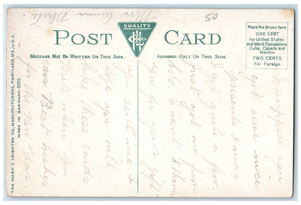 c1910's A View Of Balance Rock Shrewsbury Massachusetts MA Antique Postcard