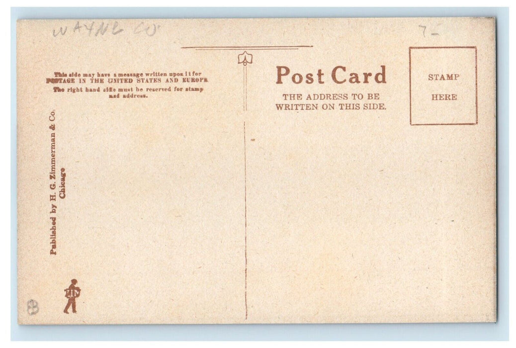 Railroad Locomotive Train Station Sodus Center New York NY Antique Postcard