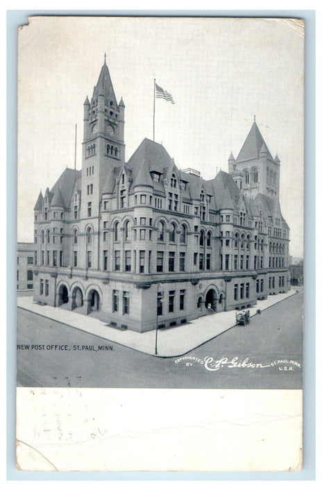 1913 New Post Office Building St. Paul Minnesota MN Posted Antique Postcard