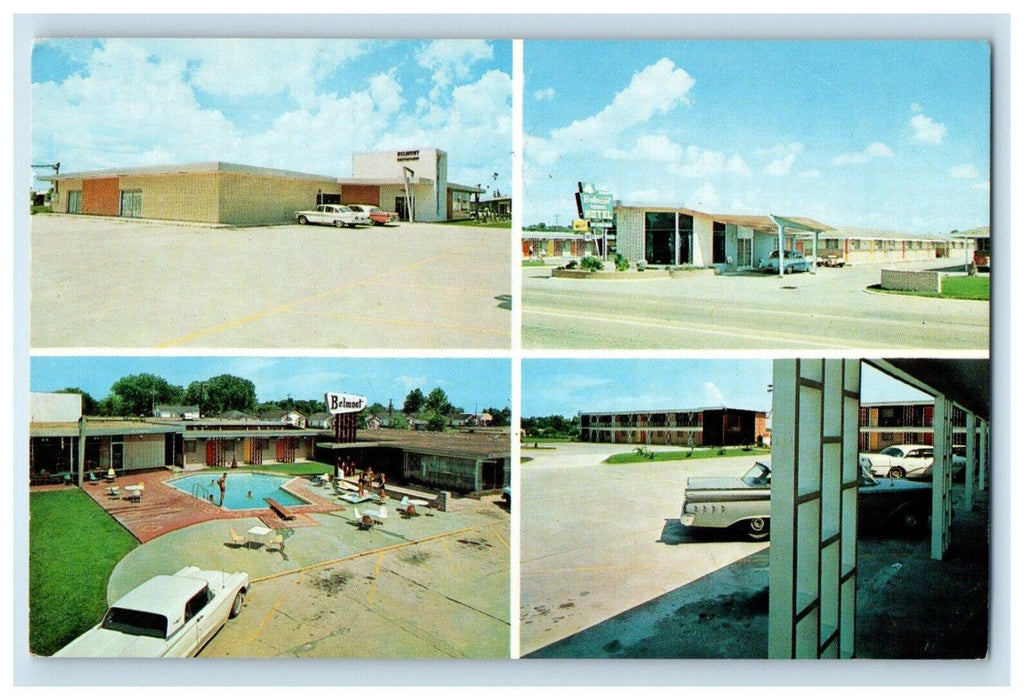 1965 Belmont Tourist Hotel Lake Charlene Louisiana LA, Multiview Postcard