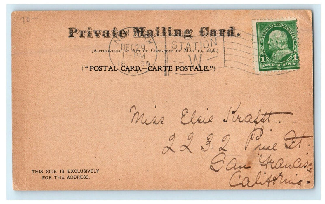 1899 Greater New York Souvenir Multiview Columbian College NY PMC Postcard
