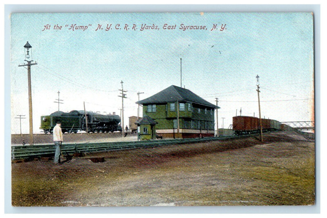 c1910's The Hump N. Y. C. R. R. Railroad Train Yards East Syracuse NY Postcard