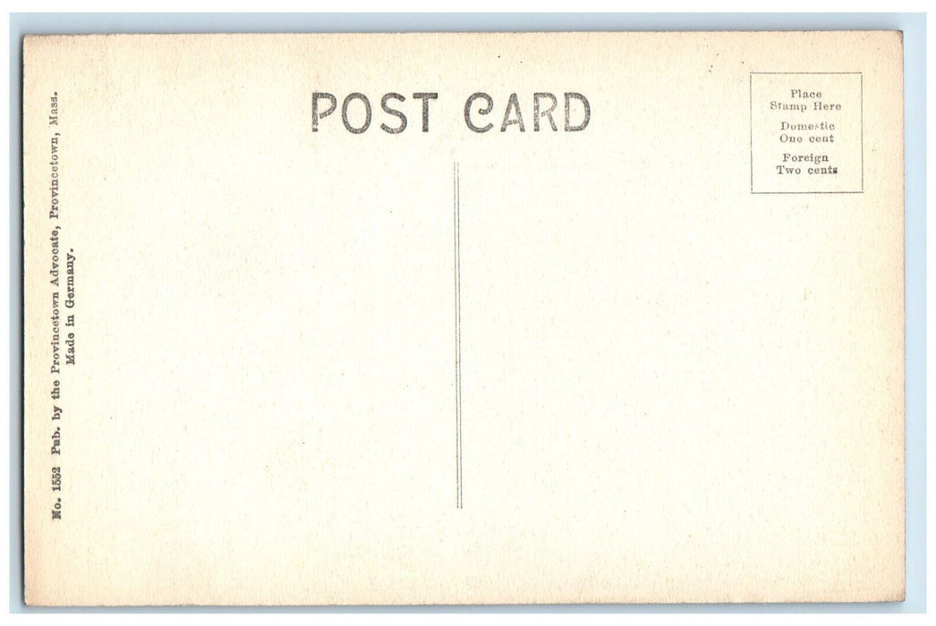 c1950's Compact Memorial Tablet Town Hall Provincetown Massachusetts MA Postcard