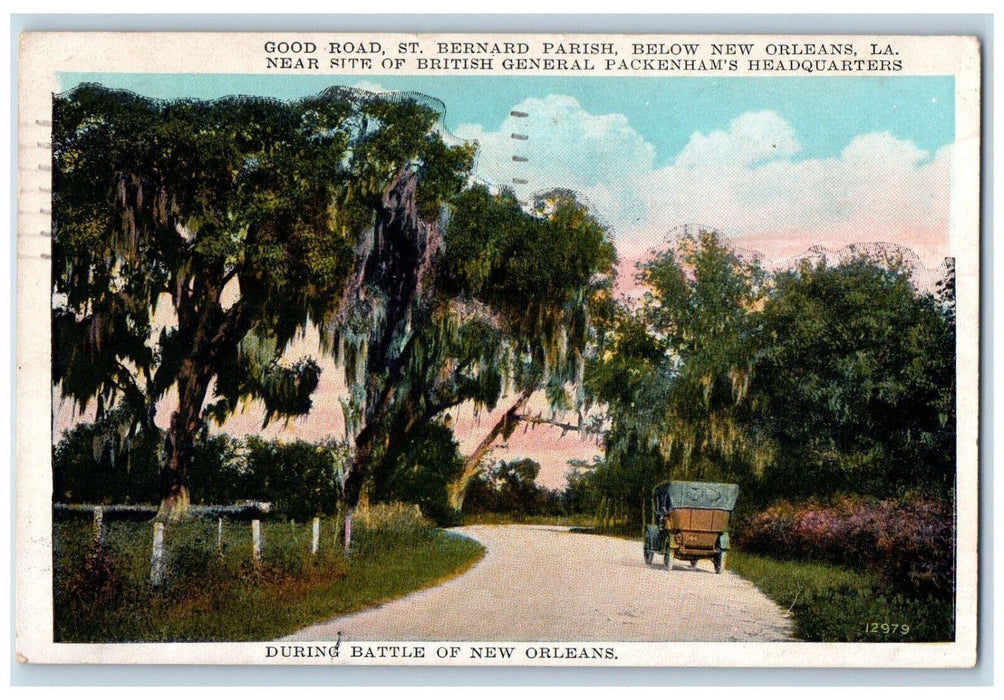 1938 Good Road St. Bernard Parish, Below New Orleans Louisiana LA Postcard