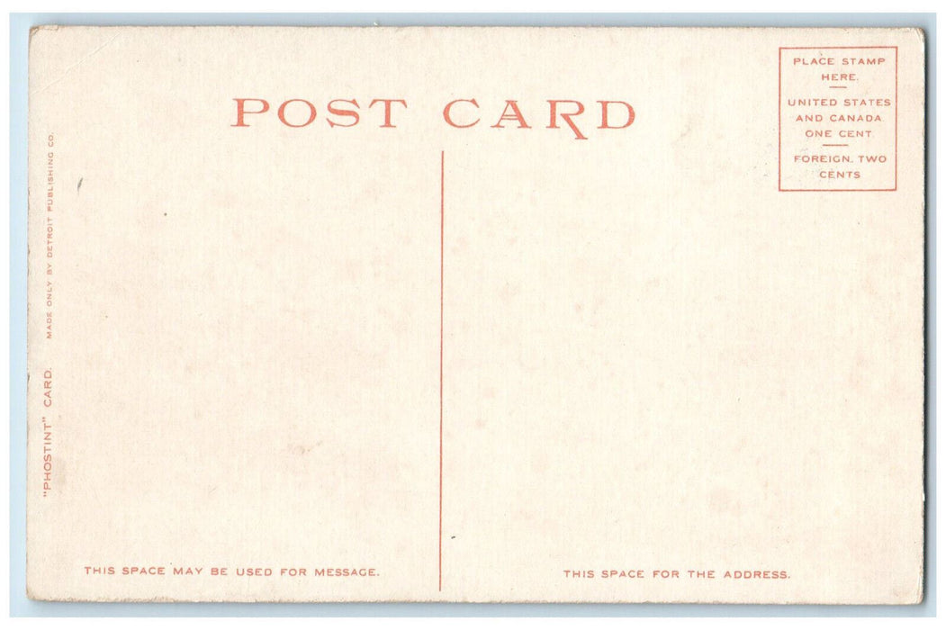 1908 Clock Tower Pennsylvania Railroad Ferries Philadelphia PA Phostint Postcard