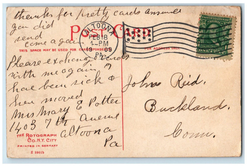 1909 In Lakemont Park, Altoona Pennsylvania PA The Rotograph Co NY City Postcard
