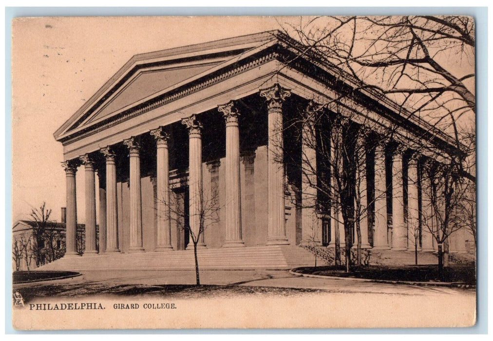 1905 Girard College, Philadelphia Pennsylvania PA Tuck Posted Postcard