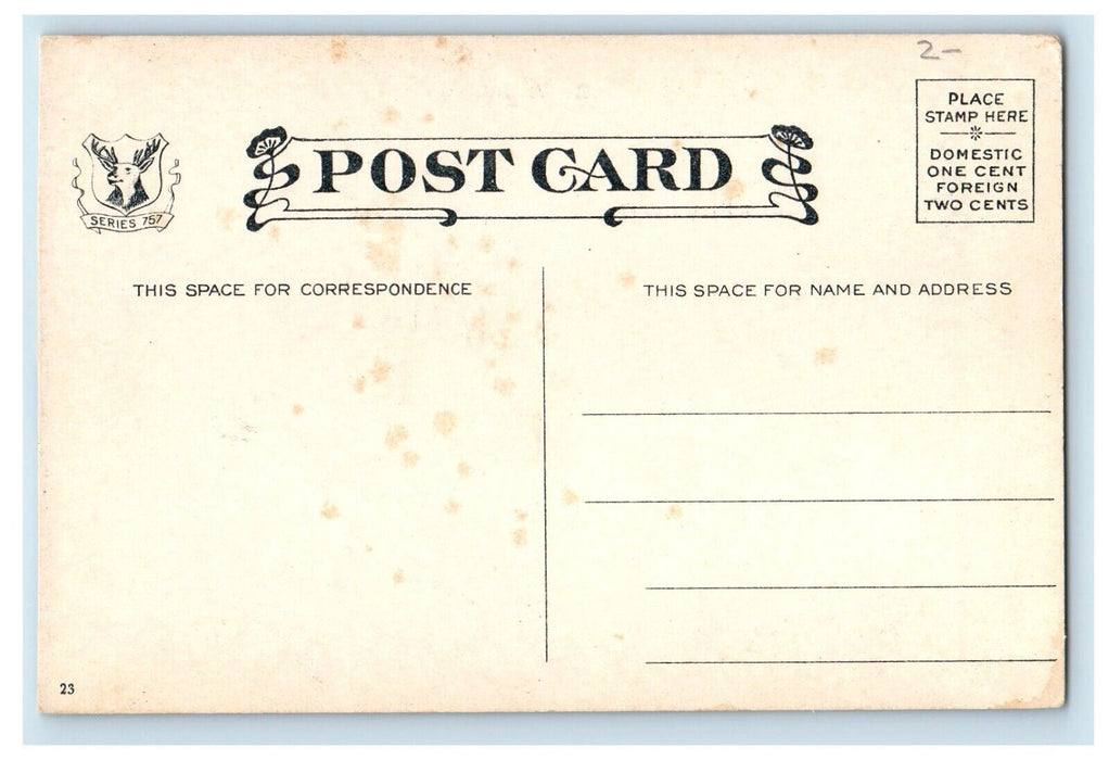 c1910's LScenery Near Warsaw New York NY, Lake View Boat Antique Postcard