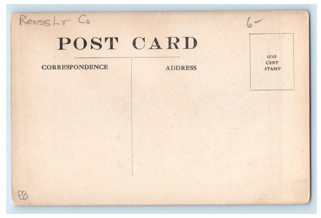 c1910's LLium Building Fourth Fulton Streets With Decorations Troy NY Postcard