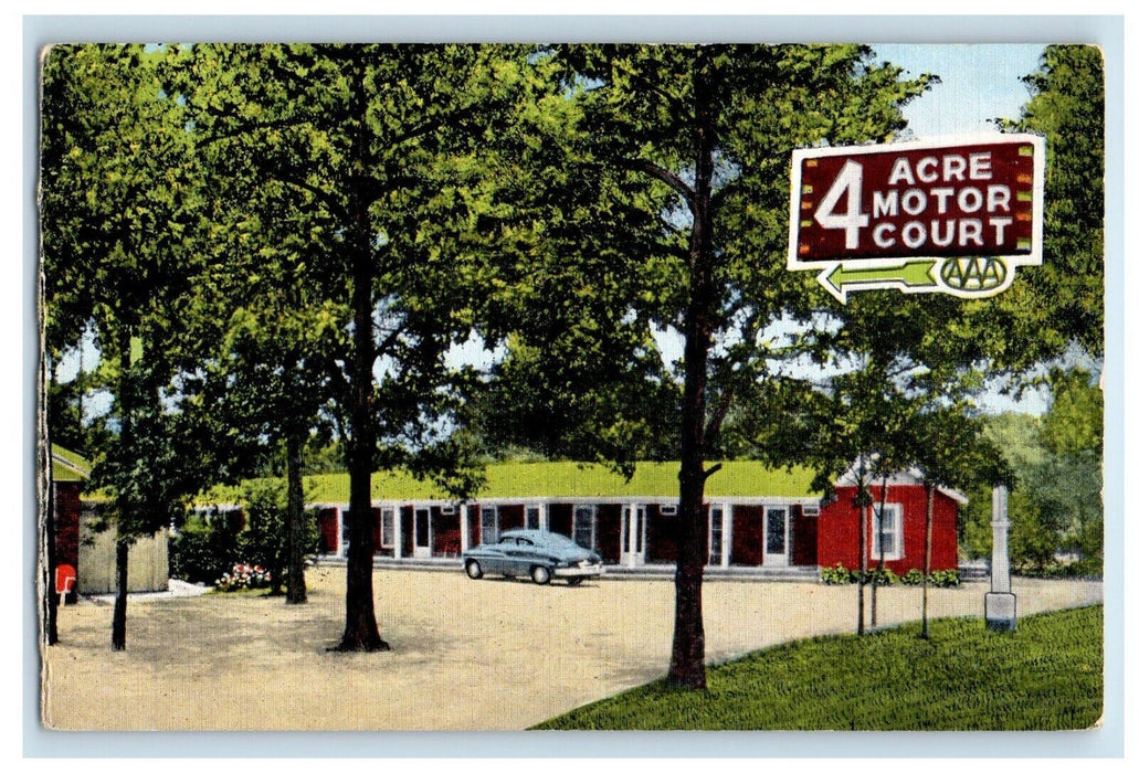c1905 4 Acre Motor Court Motel Hotel Bainbridge Georgia GA Unposted Postcard