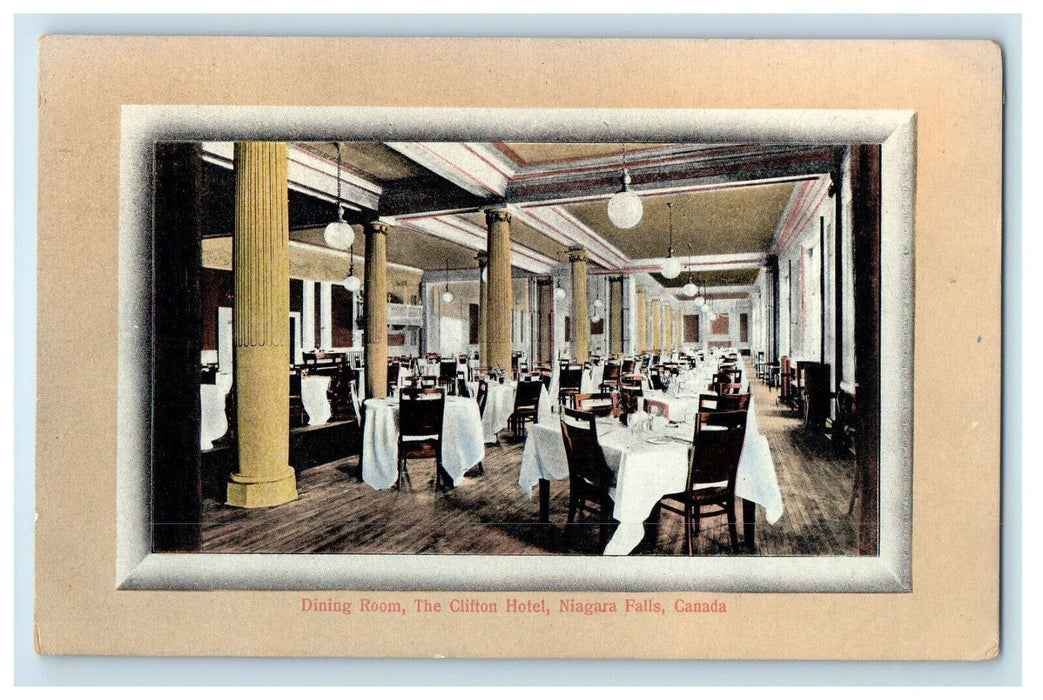 c1940's Dining Room, The Clifton Hotel, Niagara Falls, Canada Unposted Postcard