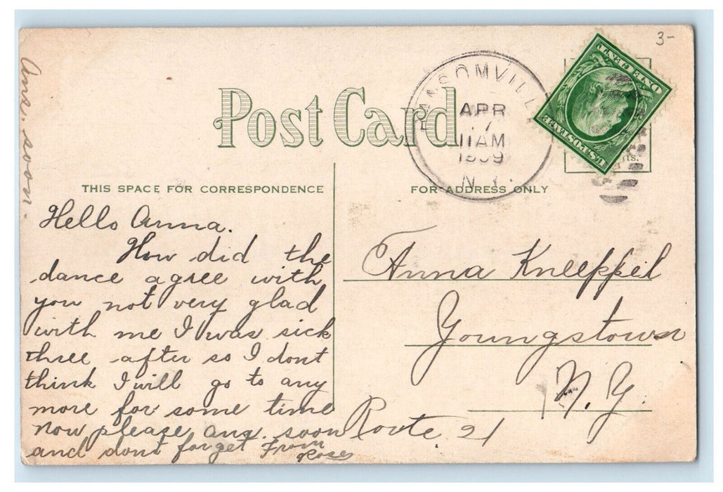 1909 New Clifton Hotel, Niagara Falls Ontario Canada Ransomville NY Postcard
