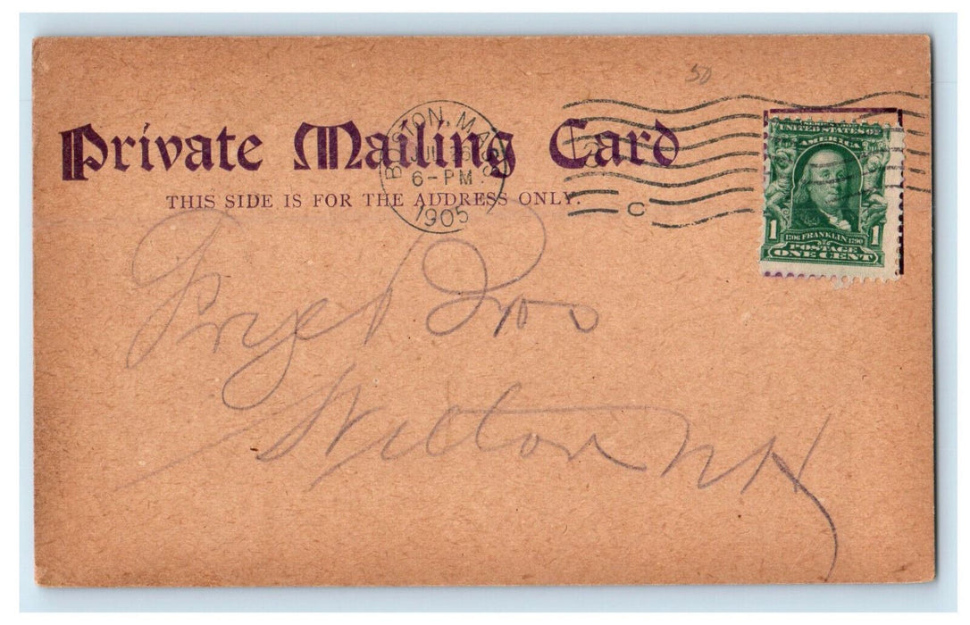 1905 Commission Fruits Produce & Vegetable Boston Massachusetts MA PMC Postcard