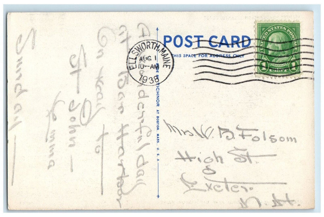 1938 Great Head Acadia National Park, Bar Harbor Maine ME Posted Postcard