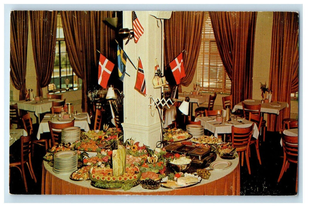 Brown's Hotel Smorgasbord Restaurant Interior Fredericksburg VA Postcard