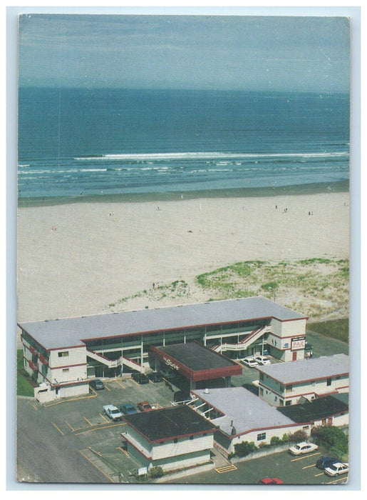 Bird's Eye View Seashore Resort Motel On The Beach Seaside Oregon OR Postcard