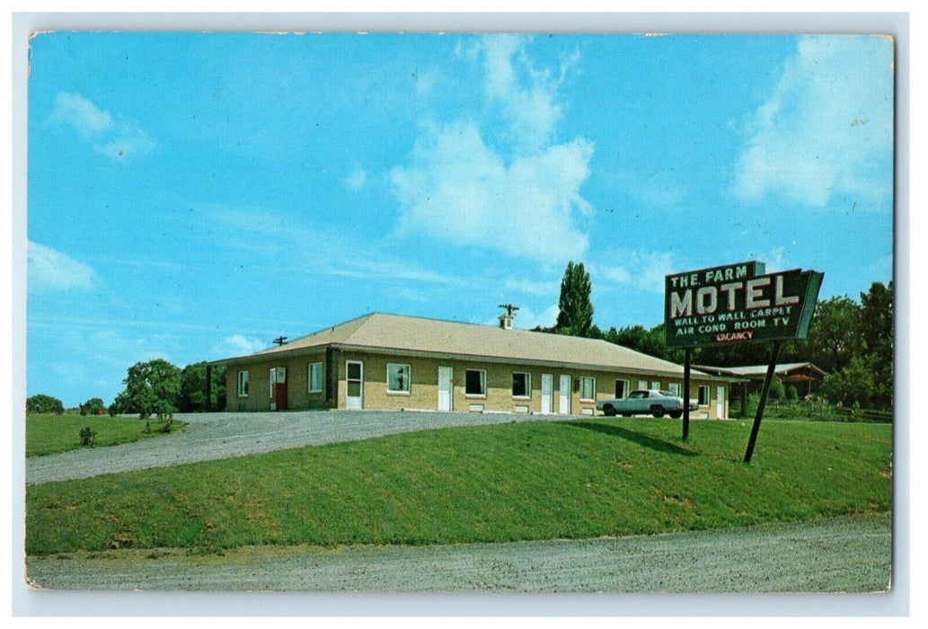 c1960's The Farm Motel White Post Virginia VA Unposted Vintage Postcard